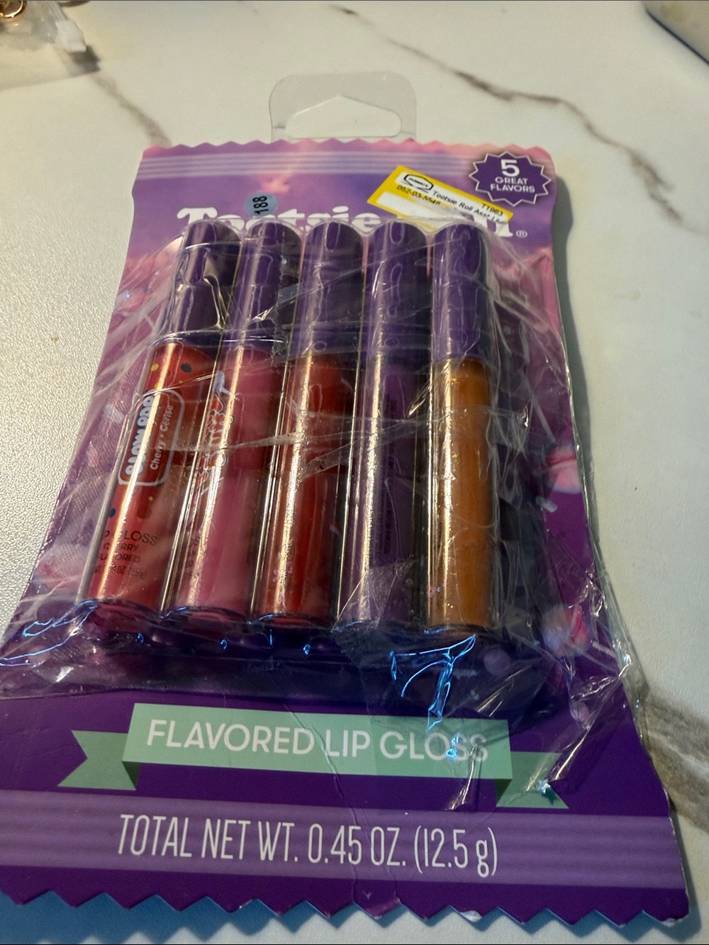Tootsie Roll Flavored Lip Gloss Set‎ - Purple Packaging -